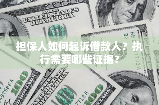 北京担保人如何起诉借款人？执行需要哪些证据？