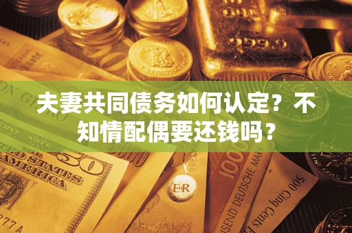 北京夫妻共同债务如何认定？不知情配偶要还钱吗？
