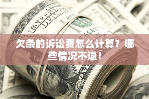 北京欠条的诉讼费怎么计算？哪些情况不退！