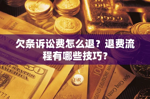 北京欠条诉讼费怎么退？退费流程有哪些技巧？