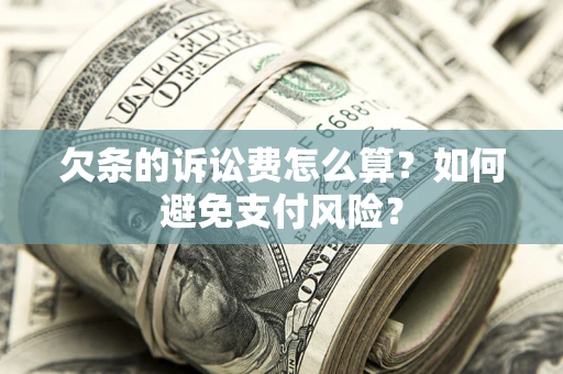 北京欠条的诉讼费怎么算？如何避免支付风险？